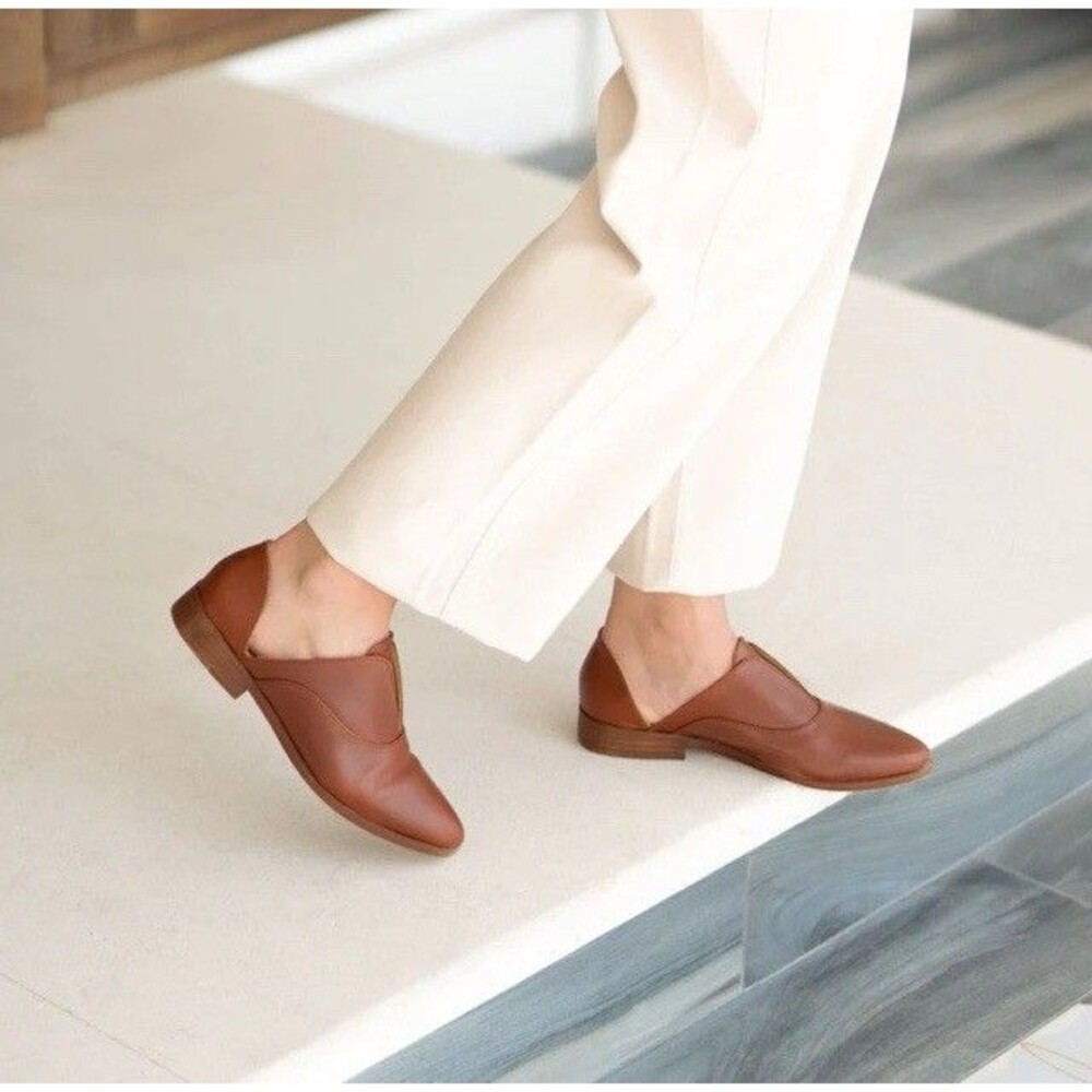 Nisolo Emma d’Orsay Slip On Oxford Flats Womens 9.5 Brandy